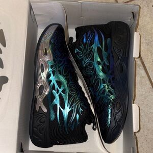 Puma Black and Iridescent Athletic Shoes